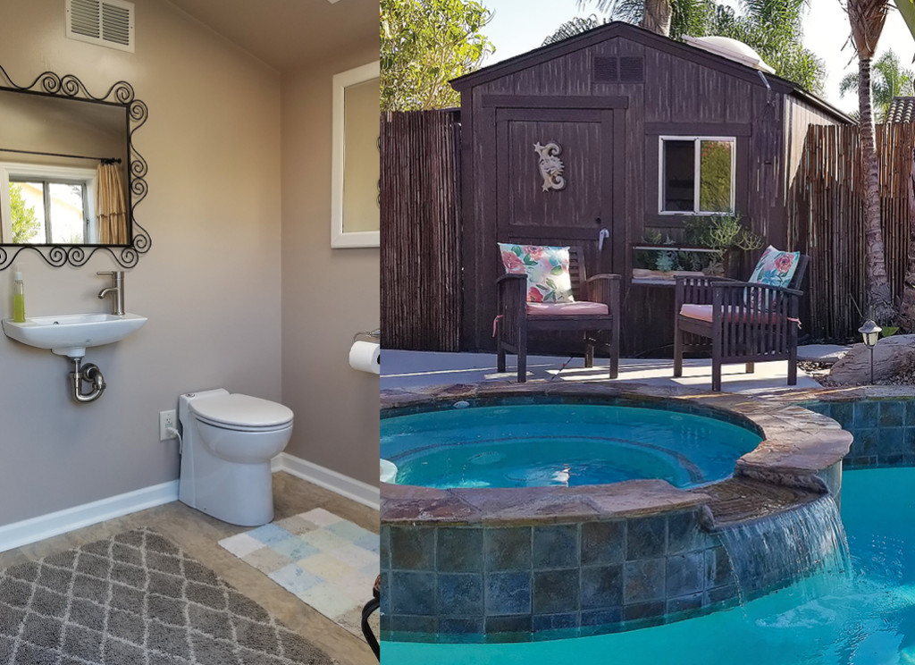 San Diego Homeowners Create Stunning Swimming Pool Half-Bath with Sanicompact