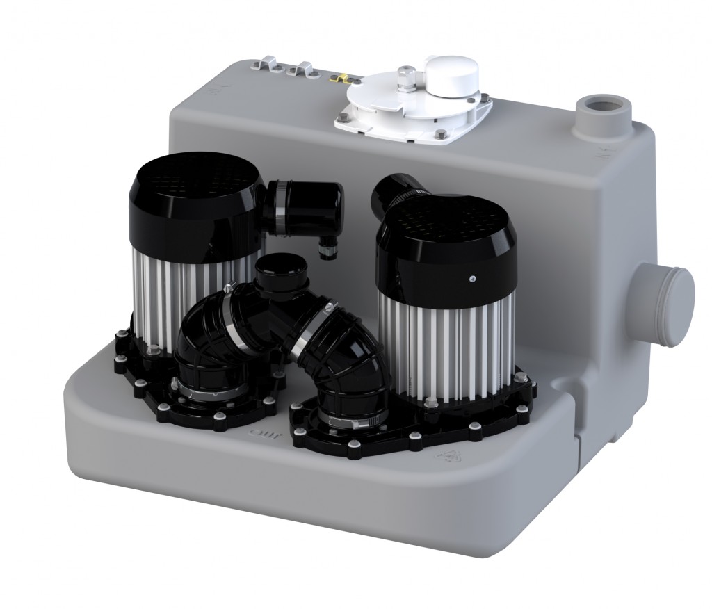 Saniflo USA introduces Sanicom 2 heavy-duty, duplex drain pump to handle high-volume, high-temperature applications