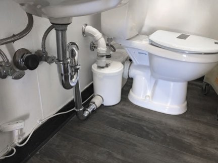 Saniflo’s Sanibest Pro heavy-duty grinder pump chosen as a cost-saving solution for unusual floating bathroom application