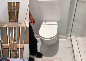 Homeowner finds affordable, cost-saving solution to avoid raising the floor in high-rise condo bathroom renovation